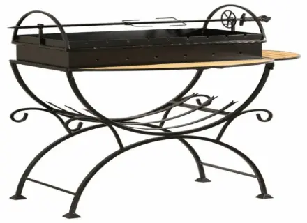 Мангал с дровницей